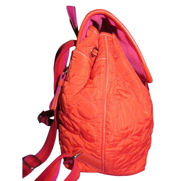 Coach 2004 Limited Edition Jack Russell Red Quilted Nylon & Leather Backpack main image 10